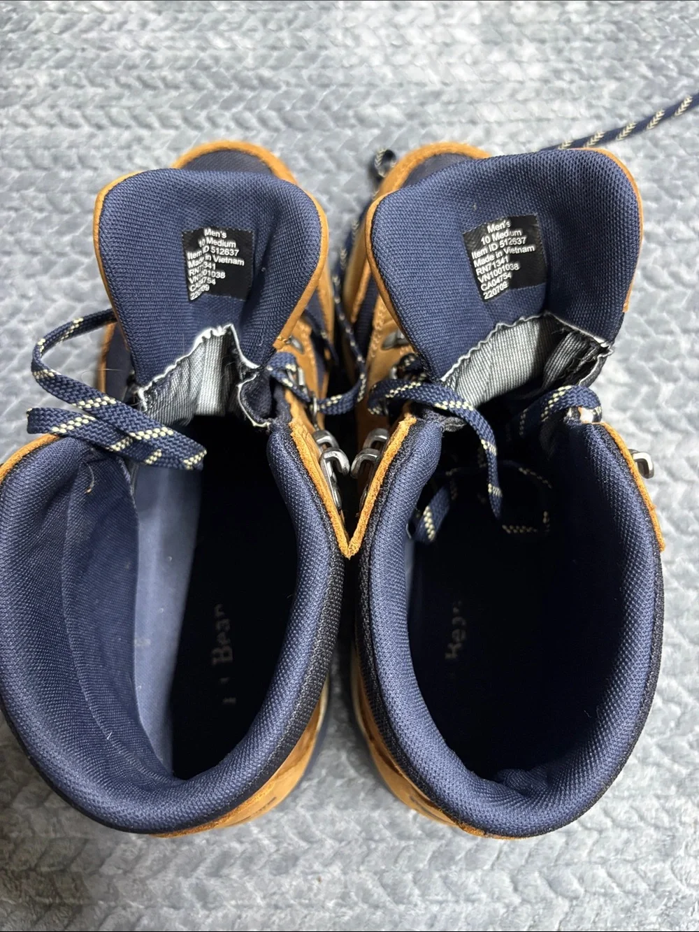 L.L. Bean Men's Brown and Navy Hiking Boots